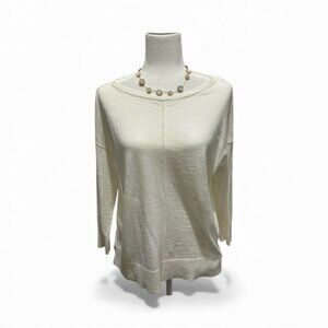 LOFT Ivory Cotton Light Top Size Medium